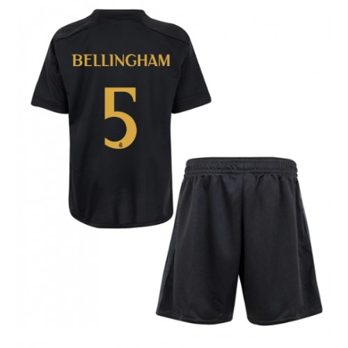 Fotbalové Dres Real Madrid Jude Bellingham #5 Dětské Alternativní 2023-24 Krátký Rukáv (+ trenýrky)